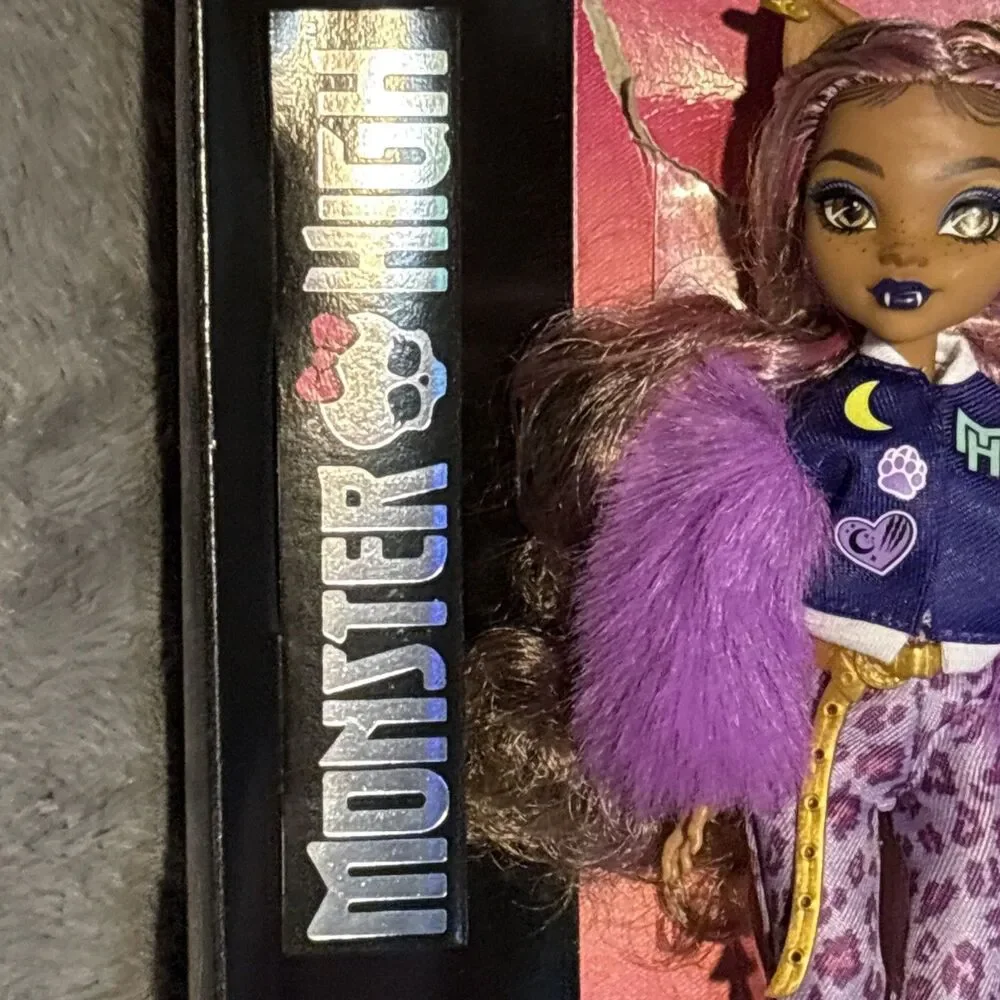 Monster High Clawdeen Wolf Doll Purple Hair Fashion Accessories No Pet NEW Open